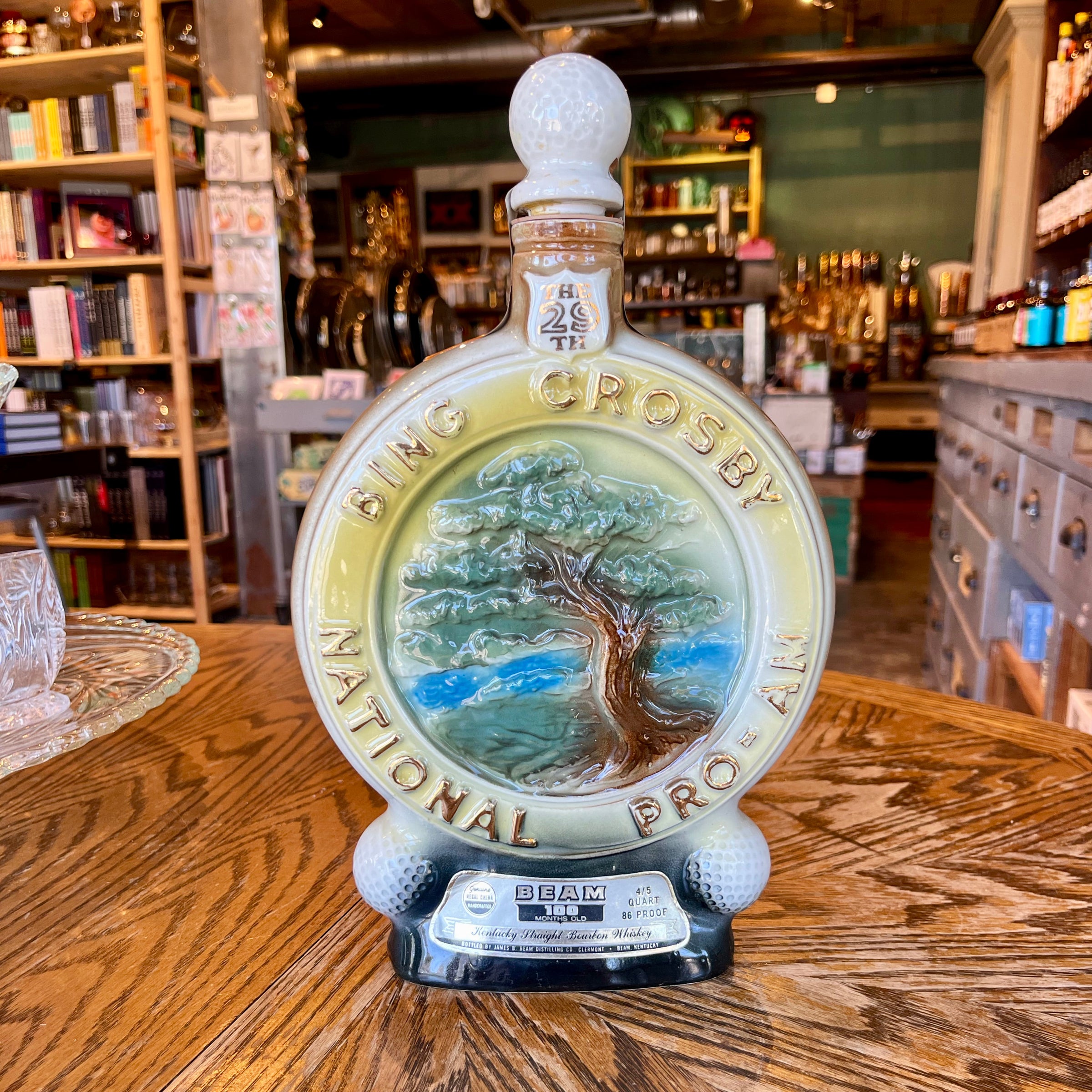 ジムビーム　BEAM'S OBSERVATION CAR DECANTER 陶器 Bing Crosby 29th National Pro-Am Jim Beam Decanter c. 1970 #1010