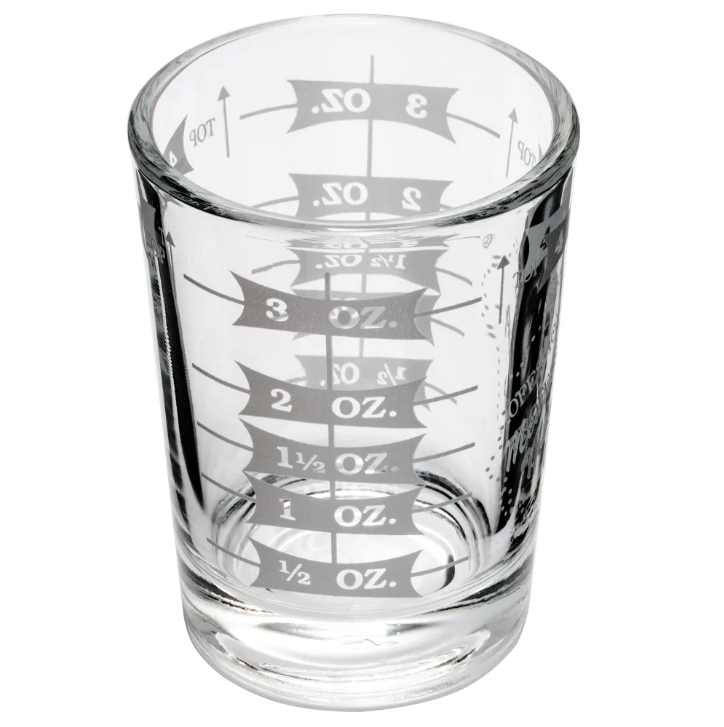 Glass Measuring Jigger, 4oz | Collins & Coupe