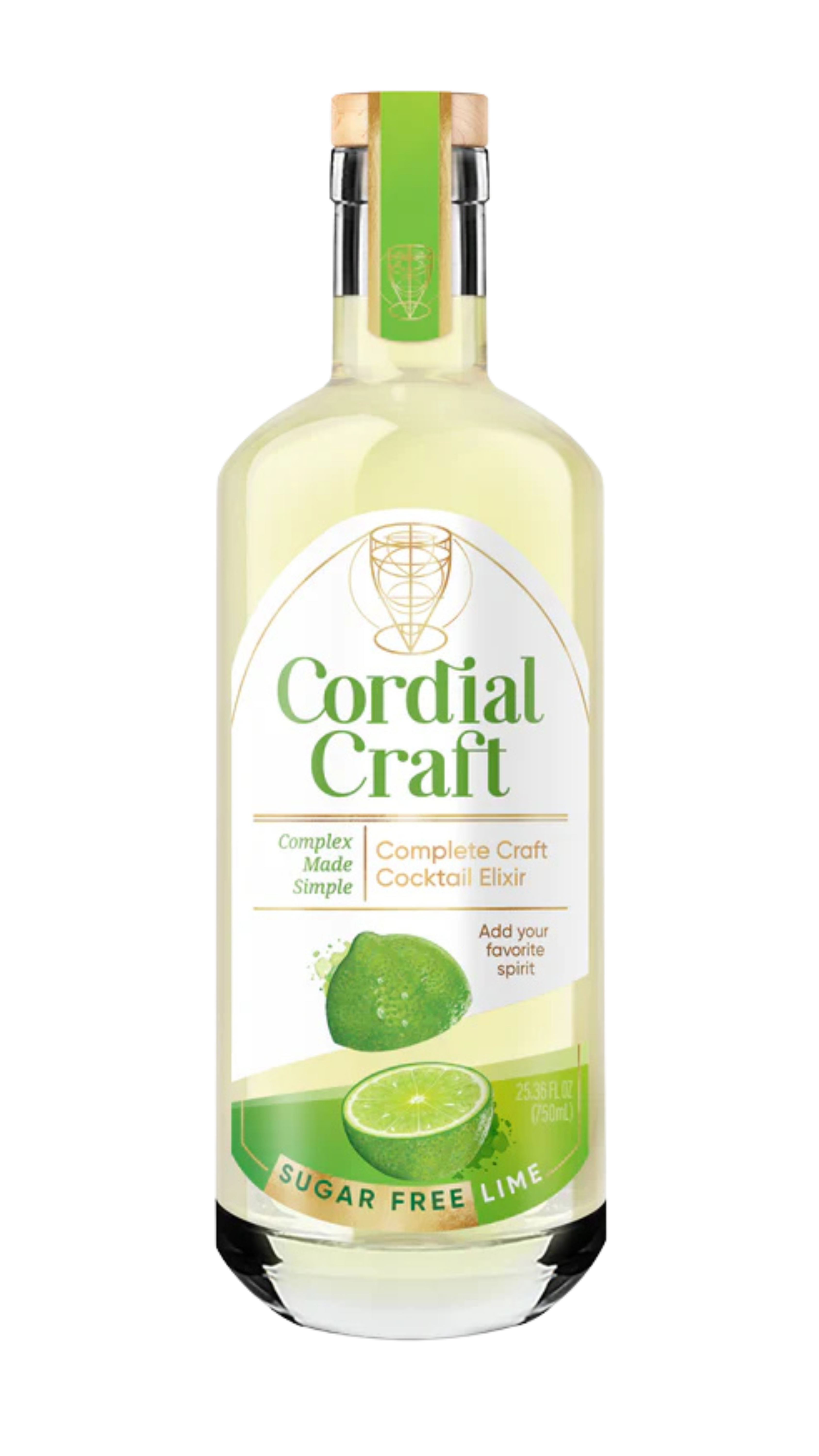 Cordial Craft Sugar Free Lime, 12.68oz | Collins & Coupe