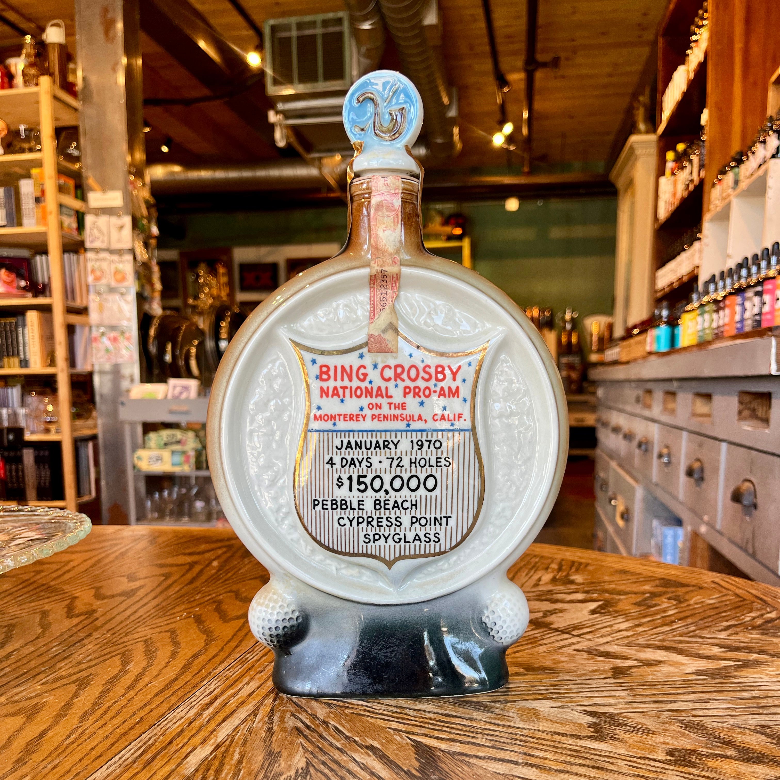 Bing Crosby 29th National Pro-Am Jim Beam Decanter c. 1970 #1010