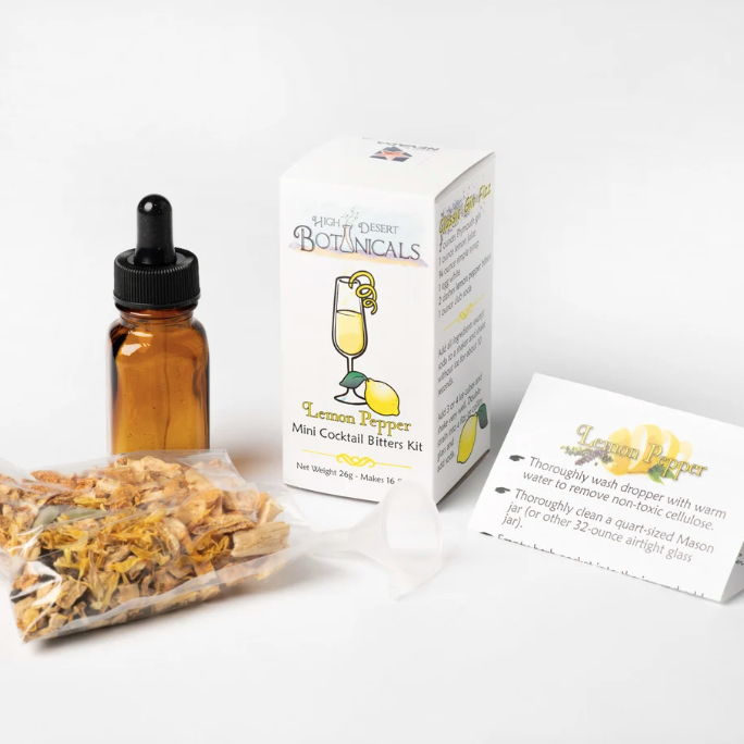 DIY Lemon Pepper Bitters Kit Collins & Coupe