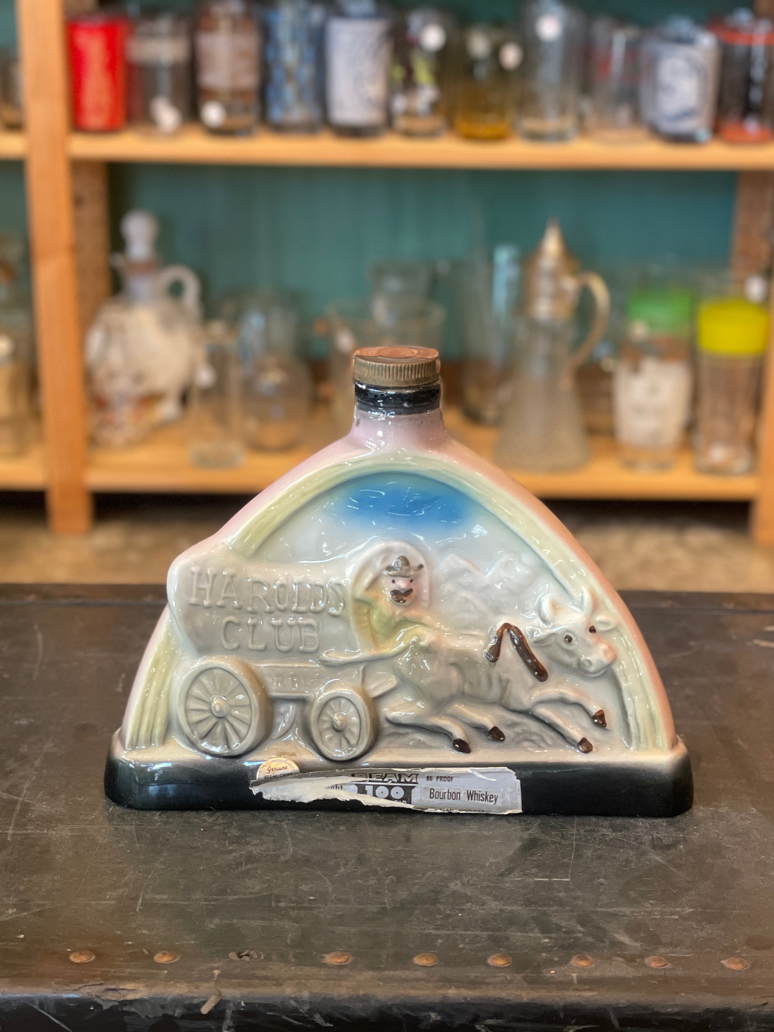 Vintage Harolds Club James Beam Decanter, #1015 | Collins & Coupe