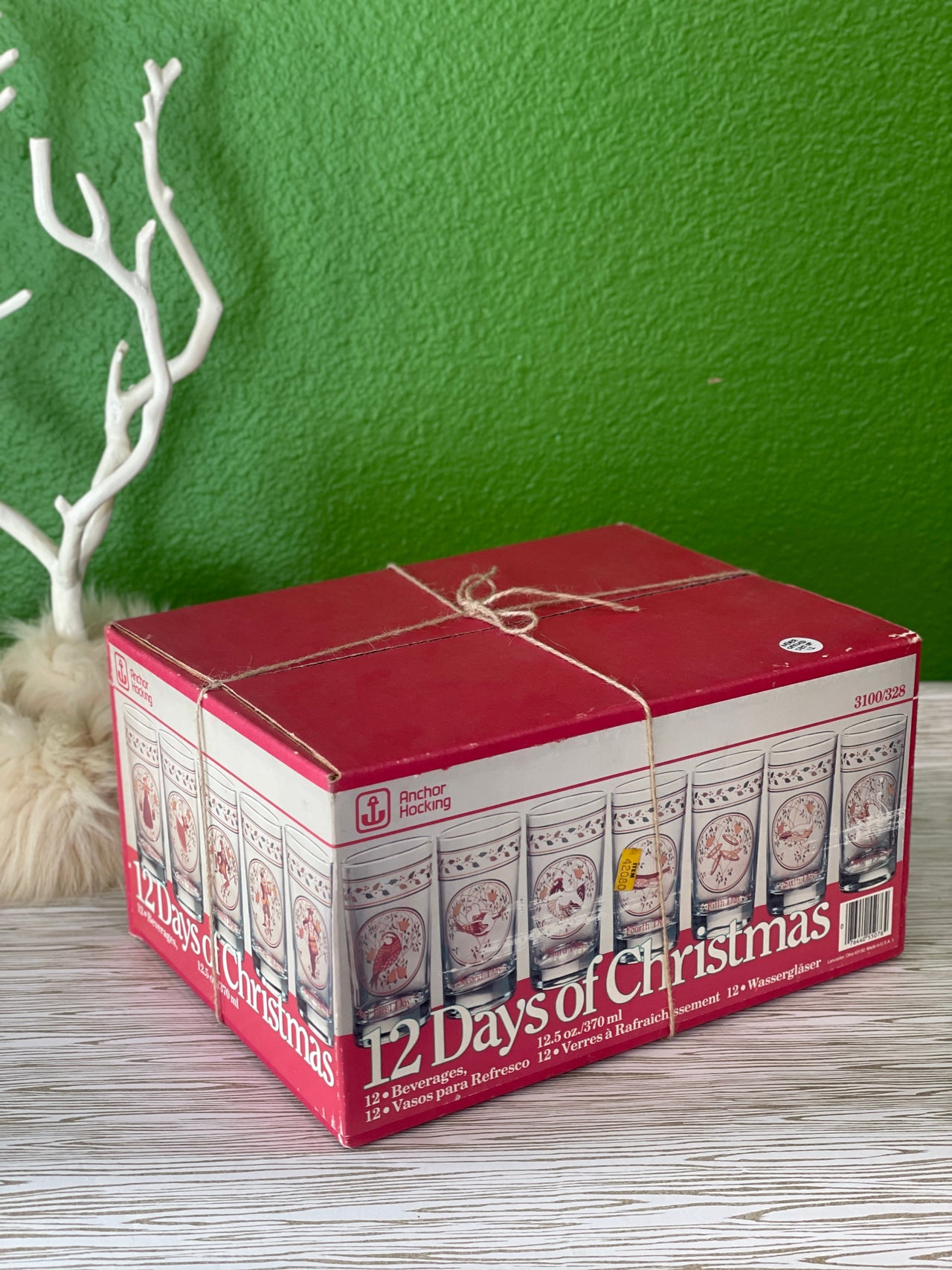 12 Days of Christmas Highball Glasses ~ Set of 12